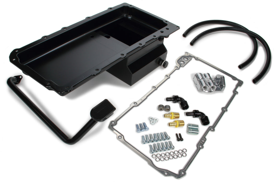 TRANS-DAPT 0181 67-69 Camaro Black LS Swap Oil Pan/Filter Kit