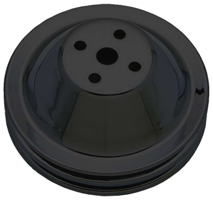 TRANS-DAPT 8601 SBC SWP Water Pump Pulley 2 Groove Black