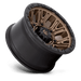 Fuel 1PC D82620907550 D826 20X9 5X5.0 M-BRZ BLK-RG 1MM - Truck Part Superstore