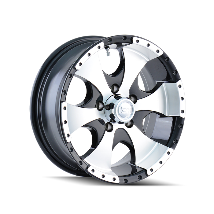 ION 136-4665B TRAILERWHEELS 136 BLACK/MACHINED FACE/MACHINED LIP 14X6 5-114.3 0MM 83.82MM - Truck Part Superstore
