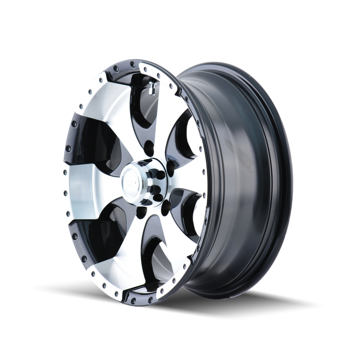 ION 136-5683B TRAILERWHEELS 136 BLACK/MACHINED FACE/MACHINED LIP 15X6 6-139.7 0MM 108MM - Truck Part Superstore