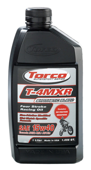 TORCO T671544CE T-4MXR Four Stroke Racin g Oil 15w40-1-Liter Bott