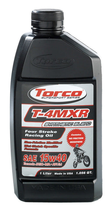 TORCO T671544C T-4MXR Four Stroke Racin g Oil 15w40-12x1-Liter