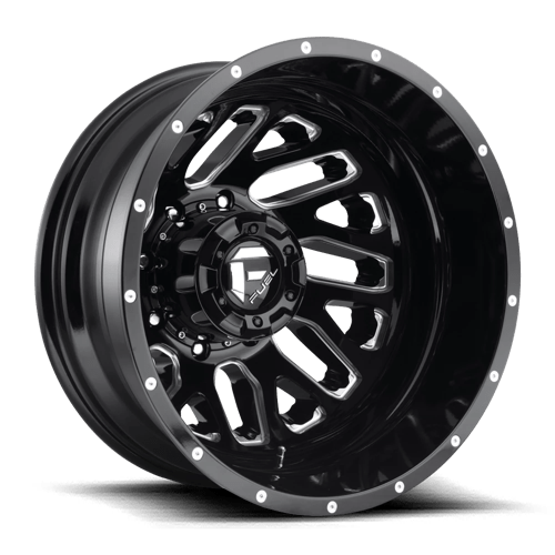 Fuel 1PC D58122828D25 D581 22X8.25 8X6.5 GL-BLK-MIL -215MM - Truck Part Superstore
