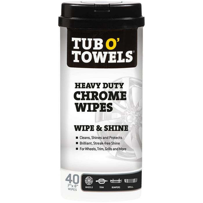 Tub O' Towels TW40-CHR 40-Count Chrome Wipes