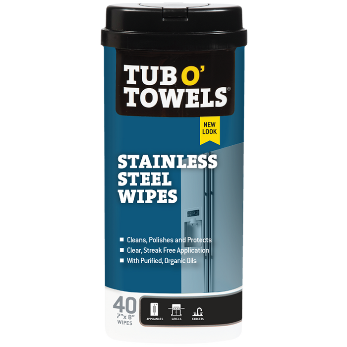 Tub O' Towels TW40-SS 40-Count Stainless Steel