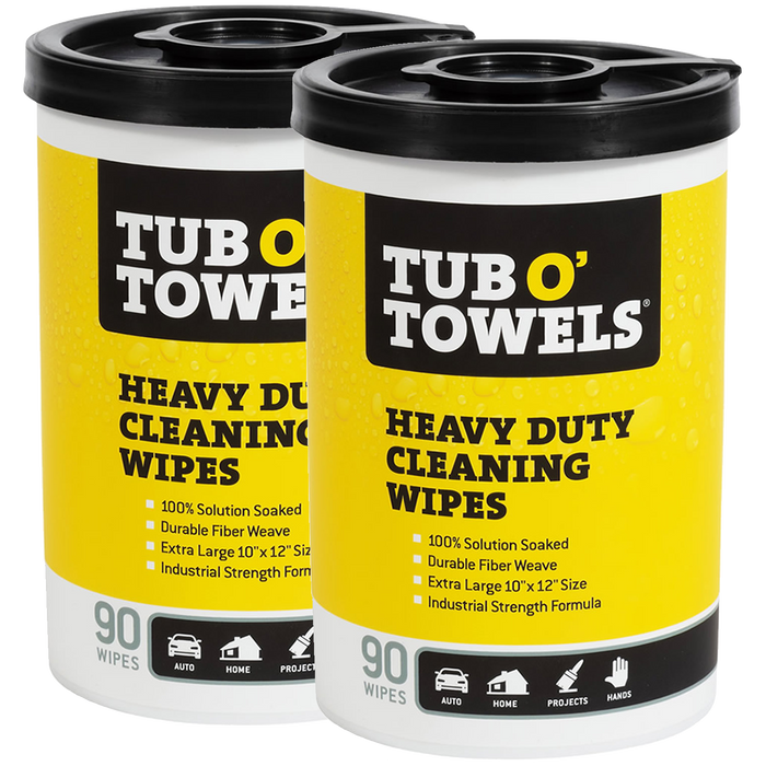 Tub O' Towels Heavy Duty Cleaning Wipes - 2 Pack