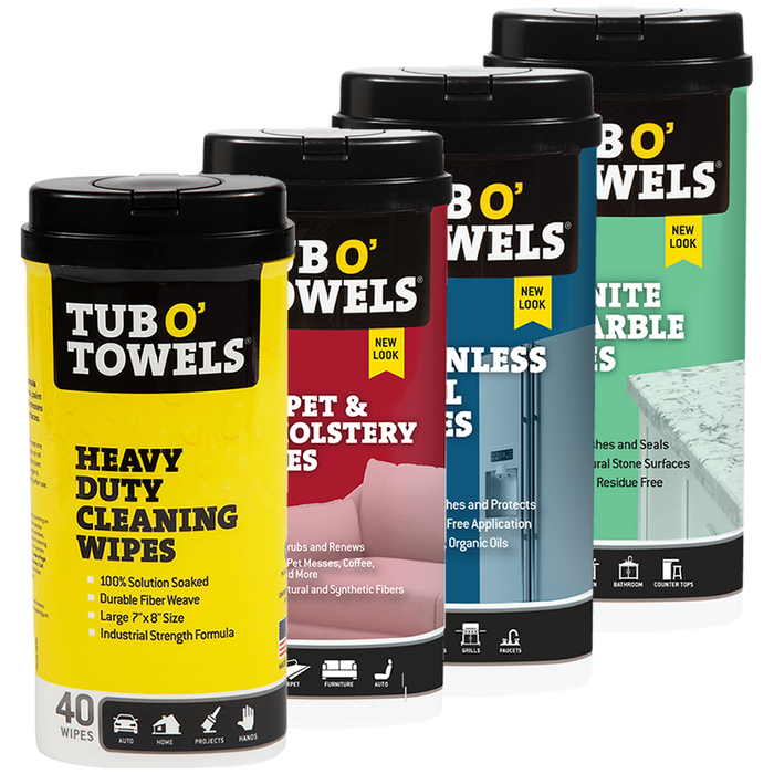 Tub O' Towels TWSPC-4 40-Count Variety Pack 4 Count