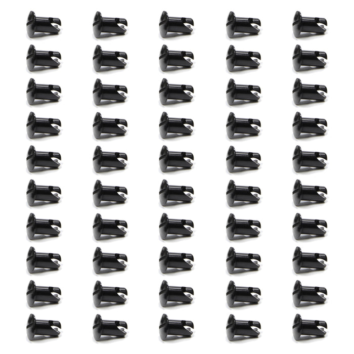 TRIPLE X RACE COMPONENTS CH-4402-50-BLK Oval Head Button Alum Black .550 Long 50 Pack