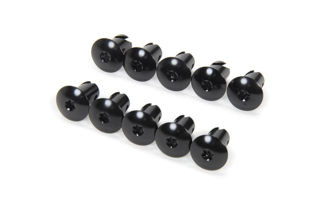TRIPLE X RACE COMPONENTS CH-4417BLK-10 Torx Head Button Alum .500 Long Black 10pk