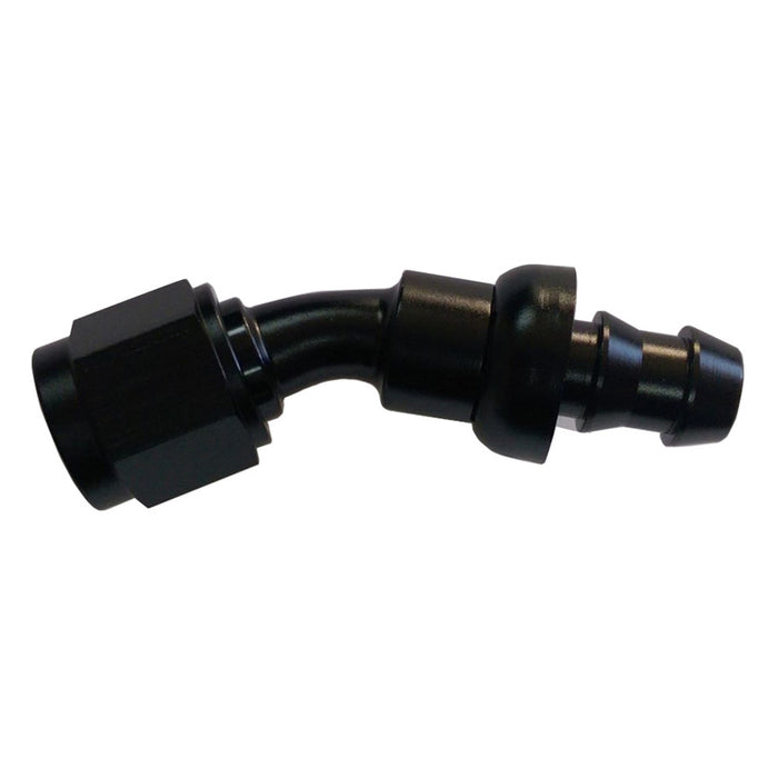 TRIPLE X RACE COMPONENTS HF-13006-BLK #6 30 Degree Hose End Push Lock