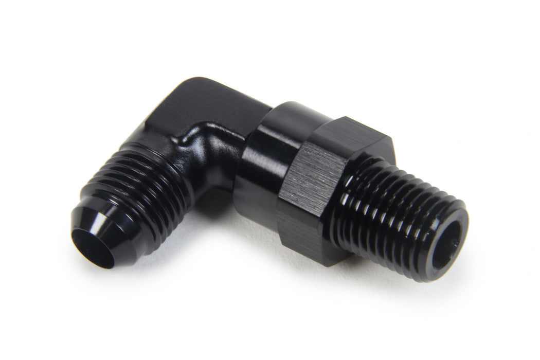 TRIPLE X RACE COMPONENTS HF-93062-BLK AN to NPT Swivel 90 Deg #6 x 1/4