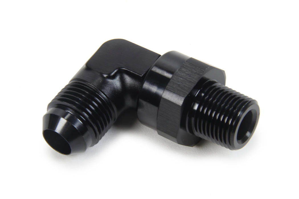 TRIPLE X RACE COMPONENTS HF-93083-BLK AN to NPT Swivel 90 Deg #8 x 3/8