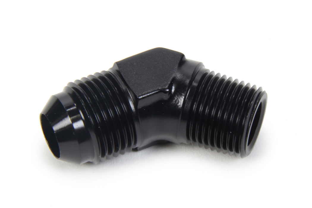 TRIPLE X RACE COMPONENTS HF-94083-BLK AN to NPT 45 Degree #8 x 3/8