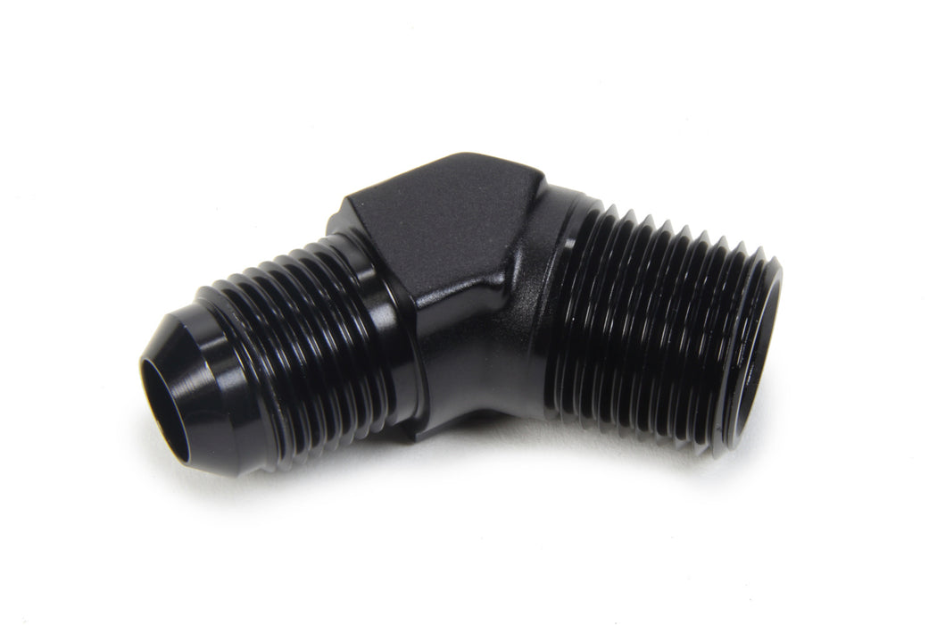 TRIPLE X RACE COMPONENTS HF-94084-BLK AN to NPT 45 Degree #8 x 1/2