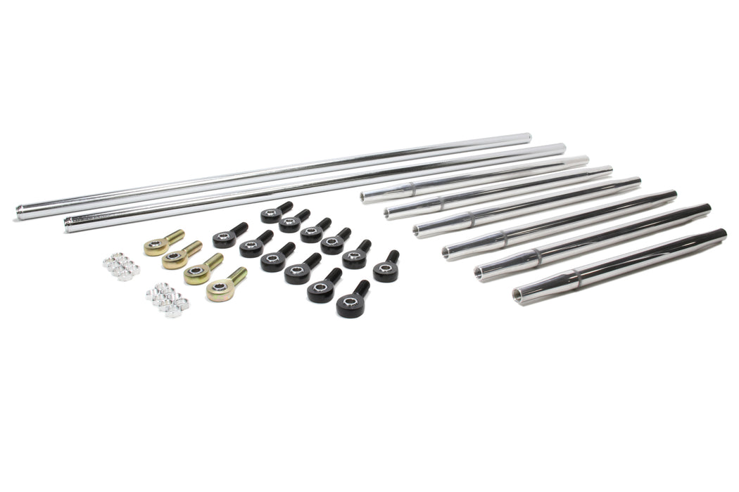 TRIPLE X RACE COMPONENTS SC-SU-K9000 Radius Rod Kit Complete Polished For Sprint Car