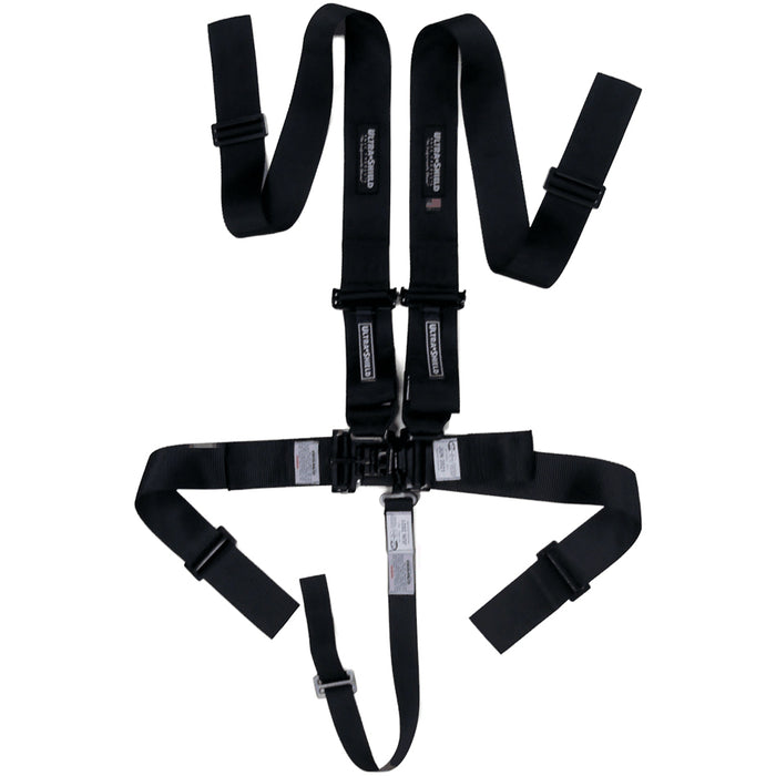ULTRA SHIELD HB22001 Harness 5pt Black Indiv Shoulder 3in Pull-Down