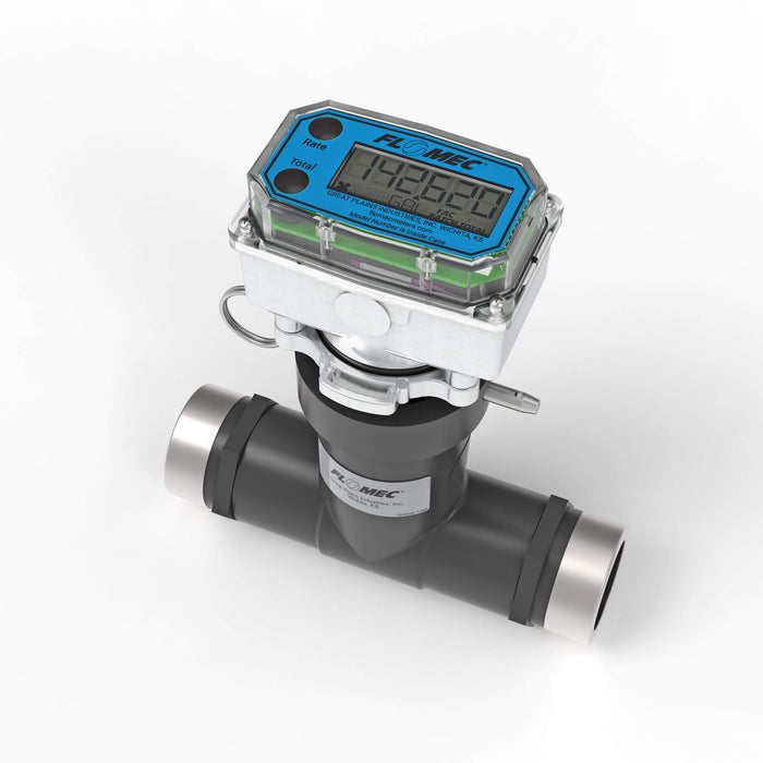 Ultrasonic Flow Meter, Battery Powered Display, Schedule 80 PVC Tee for Water - Truck Part Superstore