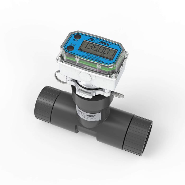Ultrasonic Flow Meter, Battery Powered Display, Schedule 80 PVC Tee for Water - Truck Part Superstore