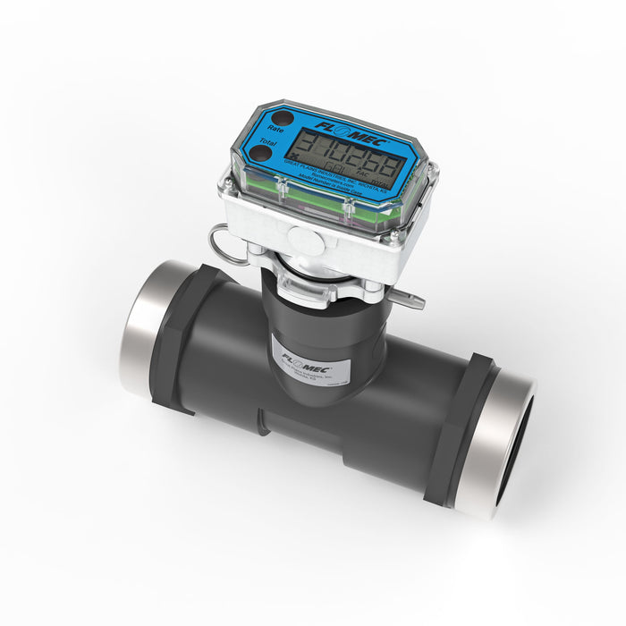 Ultrasonic Flow Meter, Battery Powered Display, Schedule 80 PVC Tee for Water - Truck Part Superstore