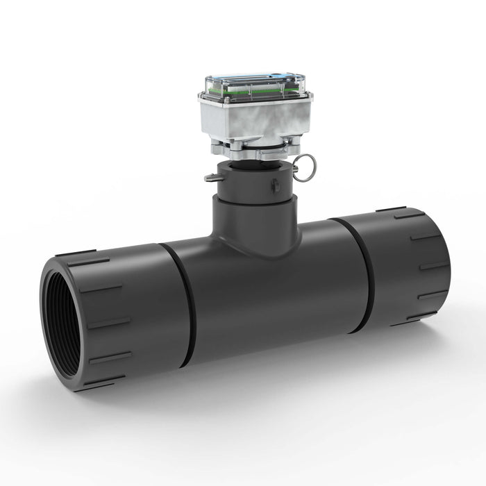 Ultrasonic Flow Meter, Battery Powered Display, Schedule 80 PVC Tee for Water - Truck Part Superstore