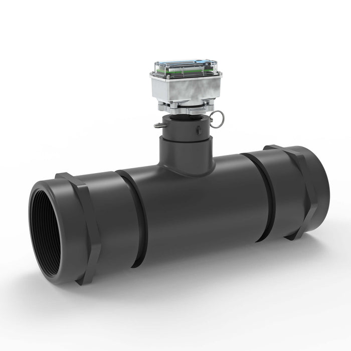 Ultrasonic Flow Meter, Battery Powered Display, Schedule 80 PVC Tee for Water - Truck Part Superstore