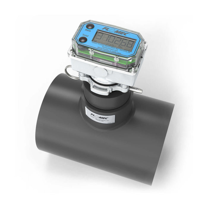 Ultrasonic Flow Meter, Battery Powered Display, Schedule 80 PVC Tee for Water - Truck Part Superstore