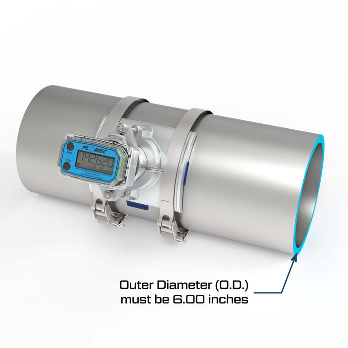Ultrasonic Flow Meter, Battery Powered Display, TUBE Pipe for Water - Truck Part Superstore