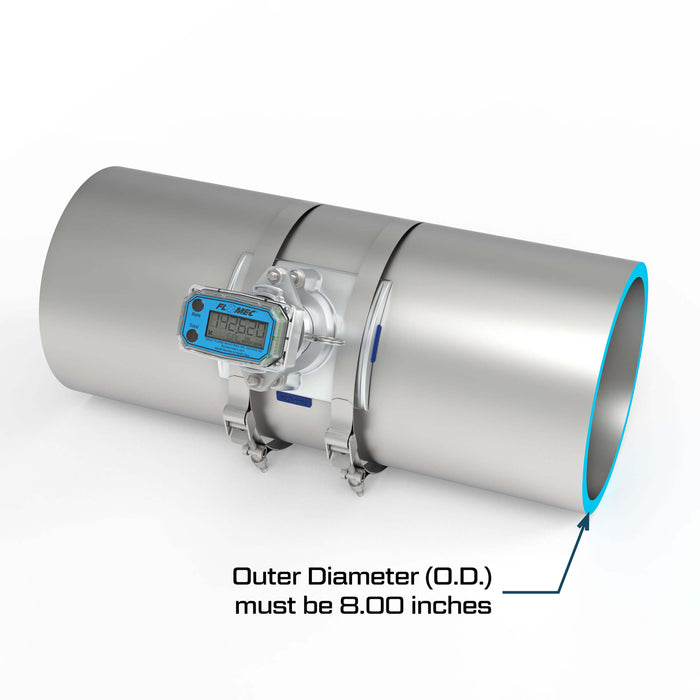 Ultrasonic Flow Meter, Battery Powered Display, TUBE Pipe for Water - Truck Part Superstore