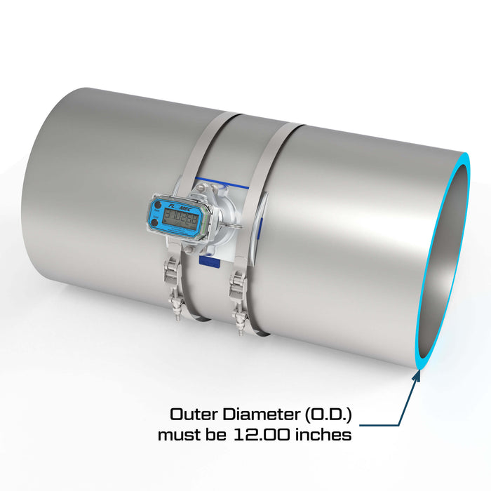 Ultrasonic Flow Meter, Battery Powered Display, TUBE Pipe for Water - Truck Part Superstore