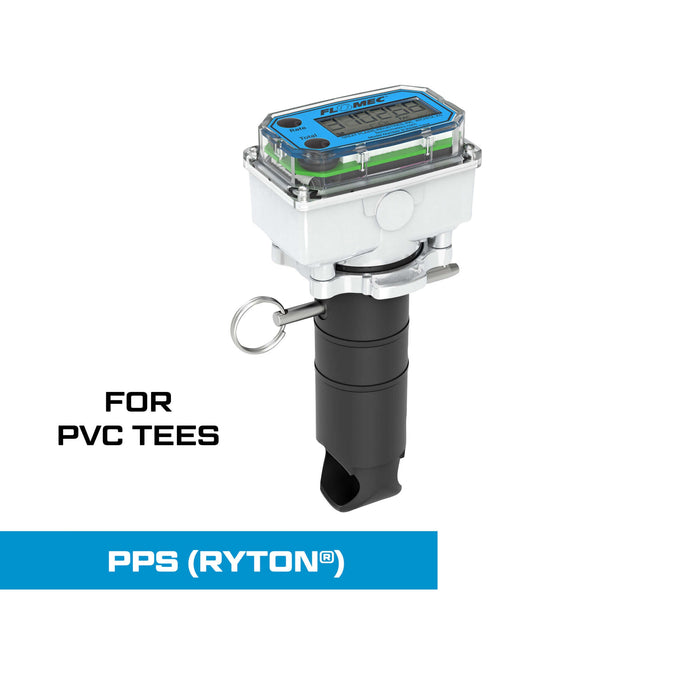 Ultrasonic Flow Meter Electronics Insert, Battery Powered Display, for Schedule 80 PVC Tee for Water - Truck Part Superstore