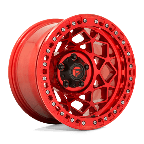 Fuel 1PC D12117907545 D121 17X9 5X5.0 GL-RED -15MM - Truck Part Superstore