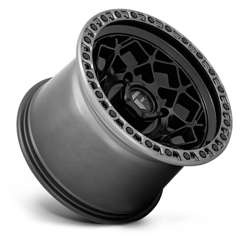 Fuel UTV D7831570A643 D783 15X7 4X137 M-BLK GMTL-RING 10MM - Truck Part Superstore