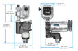 GPRO 20 GPM 115V FUEL TRANSFER PUMP WITH 2-40 GPM FUEL METER - 1-INCH OUTLET - Truck Part Superstore