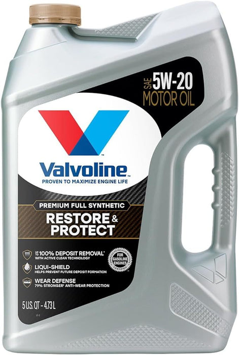 VALVOLINE 904562 5w20 Motor Oil Restore & Protect 5 Quart Bottle