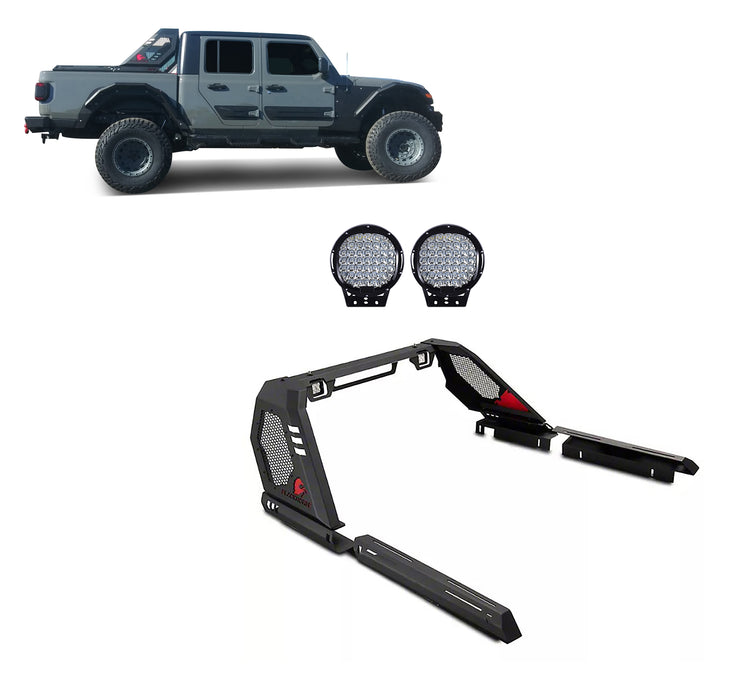 Black Horse Off Road VIRB09B-PL69B Black Steel Modular - Truck Part Superstore