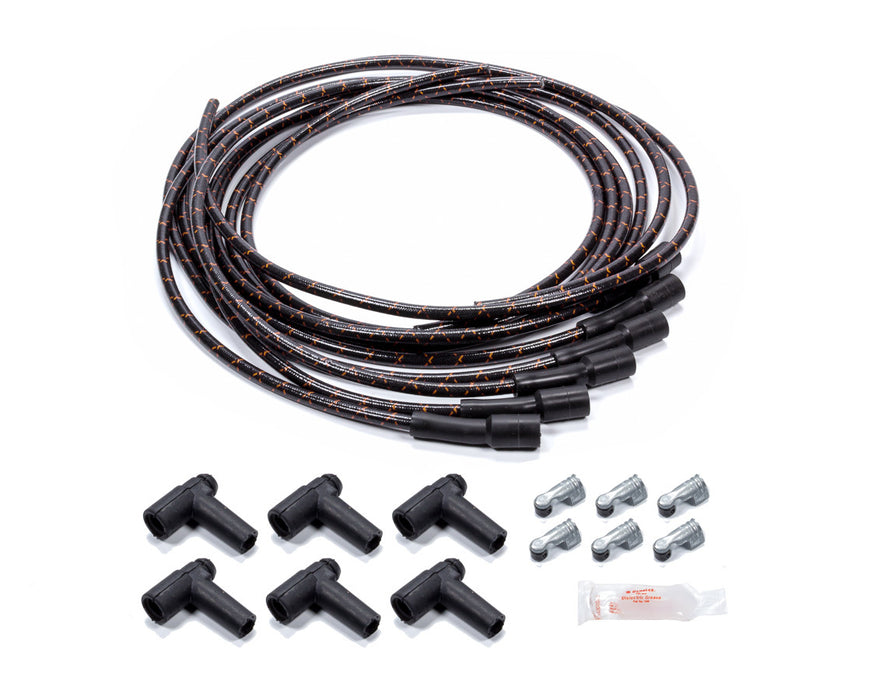 VINTAGE WIRES 4001166100-2 Ignition Cable Set Unive rsal 180deg Plug HEI