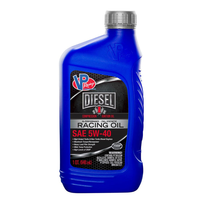 VP RACING 2695 VP 5w40 CI1 Diesel Hi- Perf 1 Qt