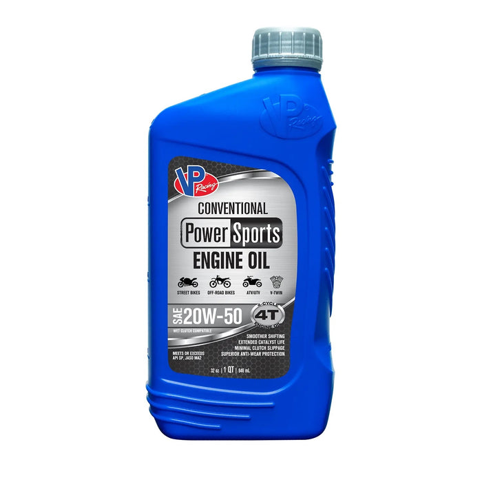 VP RACING 2949 Oil SAE 20w-50 Quart Conv Powersport