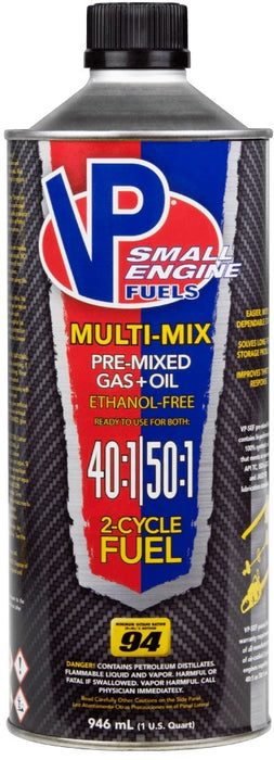 VP RACING 6815 Multi-Mix 40:1/50:1 Pre-Mix 1qt Can