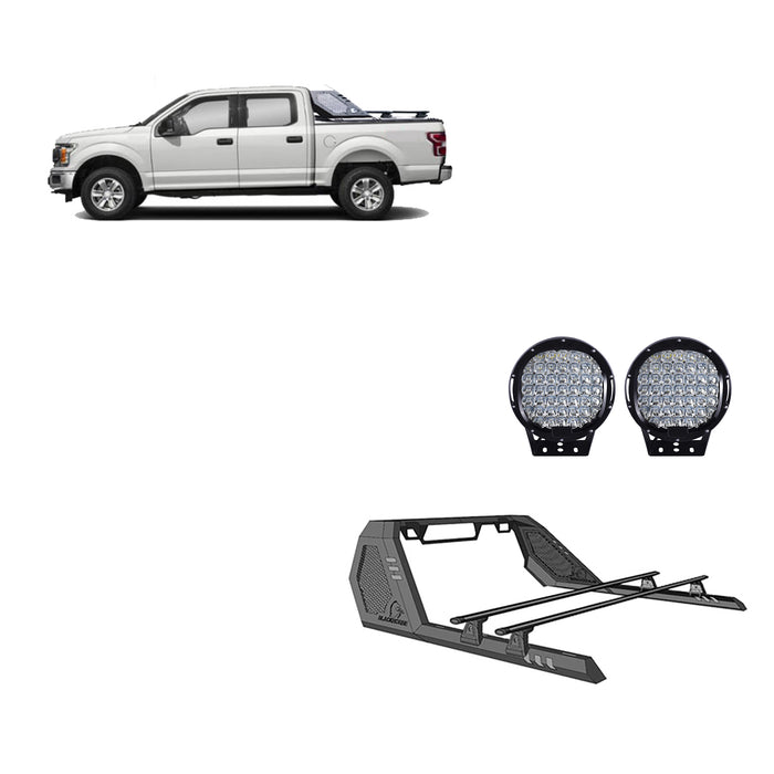 Black Horse Off Road VRCB7002B-PL69B Vigor Roll Bar W/ Cross Bar Kit - Truck Part Superstore