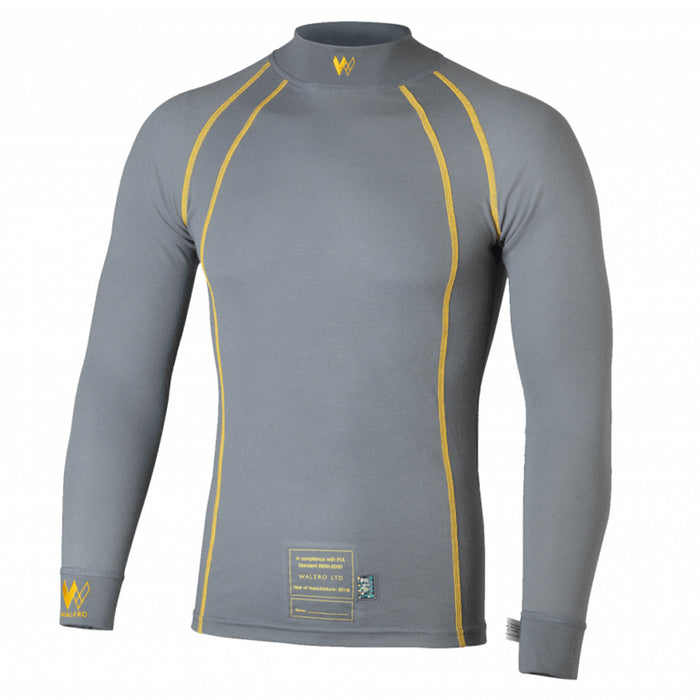 WALERO 400017CGXXXL Base Layer Top XXX-Large SFI3.3 & FIA Cool Grey