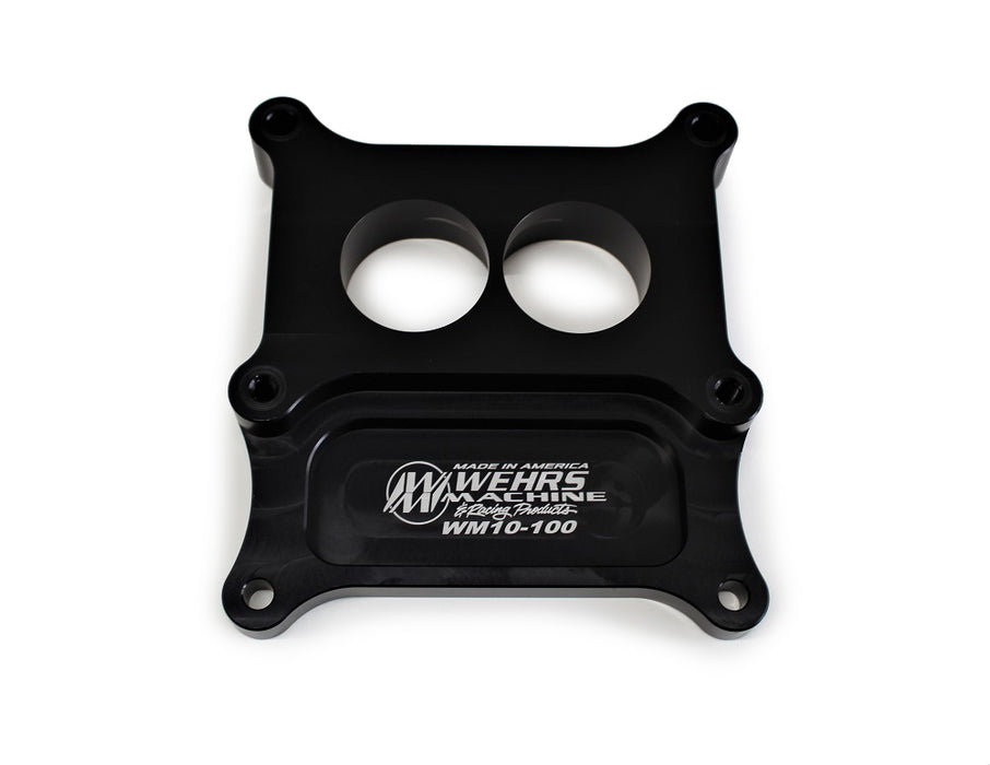 WEHRS MACHINE WM10-100 Carb Adapter 2bbl to 4bbl Holey 1in Thick