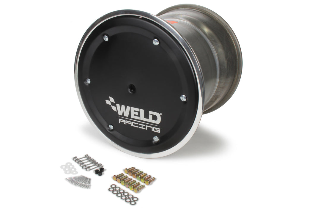 WELD RACING 559-5455BC-6 15 X 14 Wide 5 XL 5in BS Bead-Loc w/Black Cover