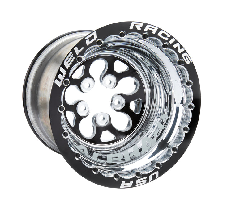 WELD RACING 83B-514278MB 15x14 Blk Alpha-1 Wheel 5x4.750BP 4in BS Blk DBL
