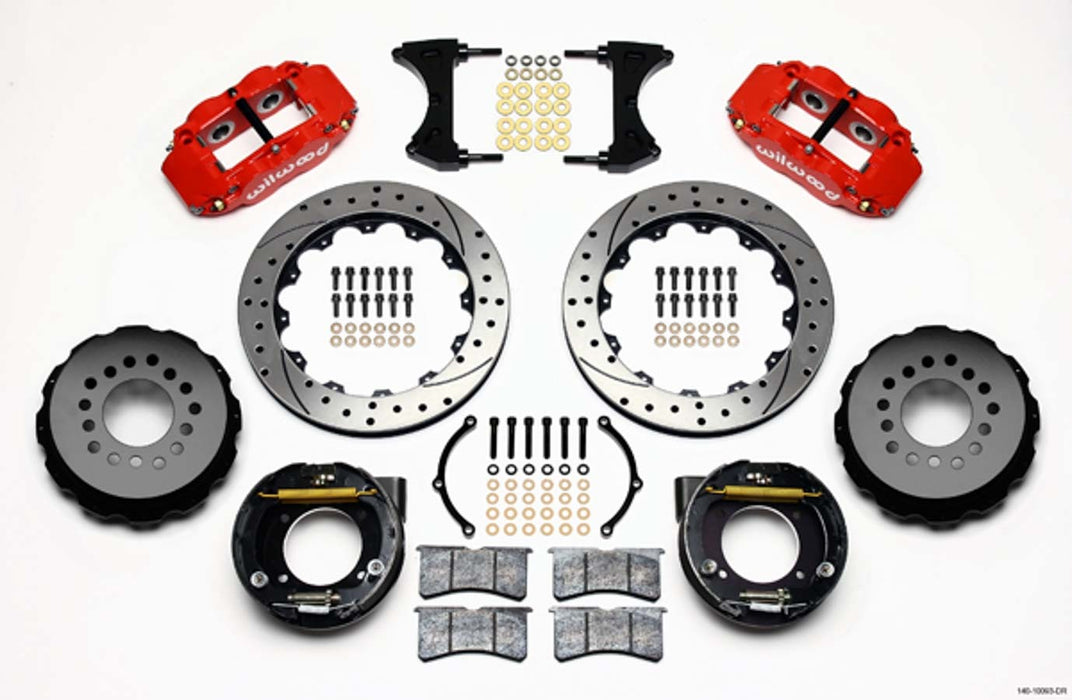 WILWOOD 140-10093-DR 67-72 GM C10 P/U Rear Brake Kit Red Caliper