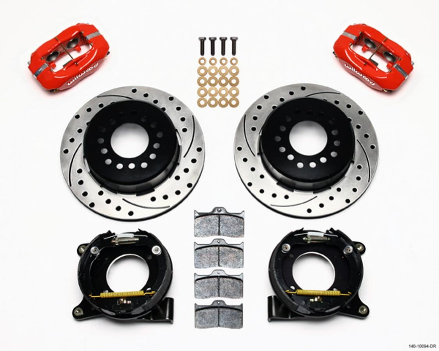 WILWOOD 140-10094-DR 63-87 GM C10 P/U Rear Brake Kit Red Caliper