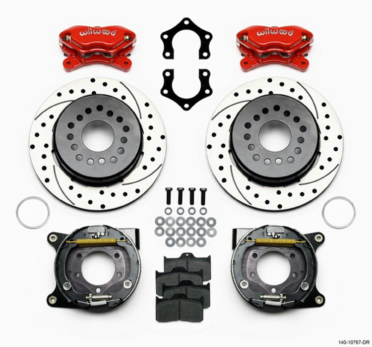 WILWOOD 140-10767-DR Rear Brake Kit Dynalite Mopar / Dana w/Park Brk