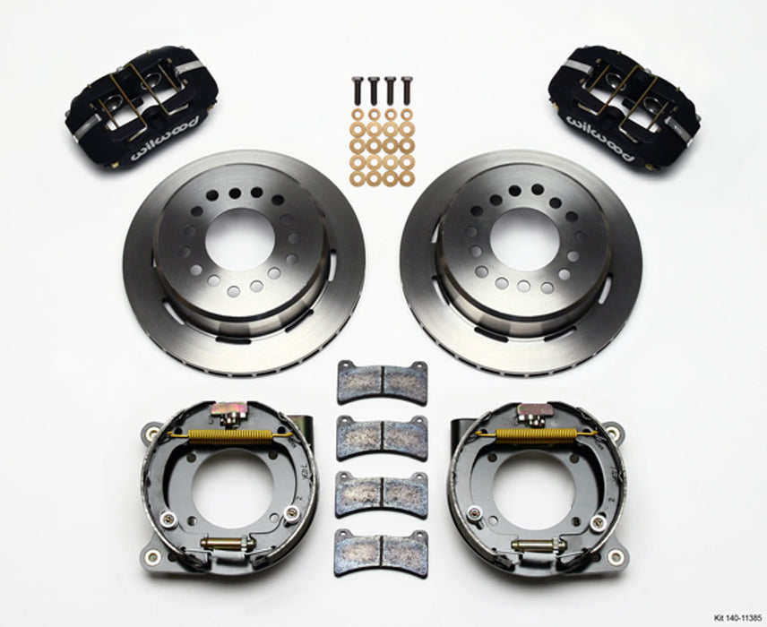 WILWOOD 140-11385 67-72 GM C10 P/U Rear Brake Kit Black Caliper