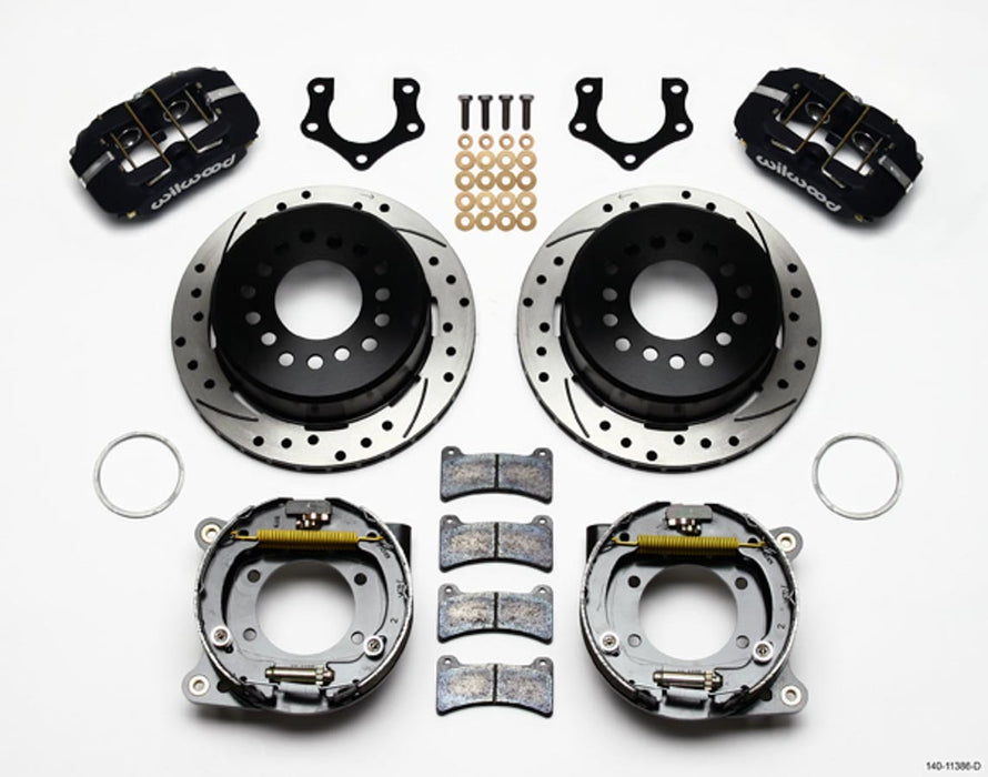 WILWOOD 140-11386-D Rear Brake Kit Dynapro Mopar/Dana w/PB